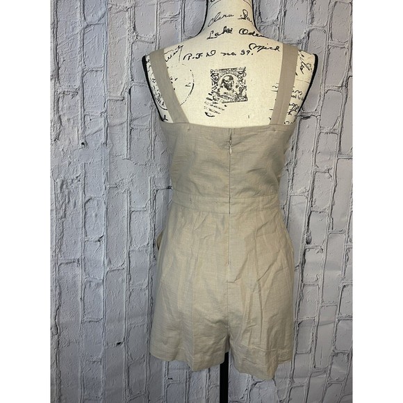 Abercrombie And Finch Keyhole Tan/khaki Jumpsuit  Romper Adjustable Straps Sz 8 - Picture 7 of 12